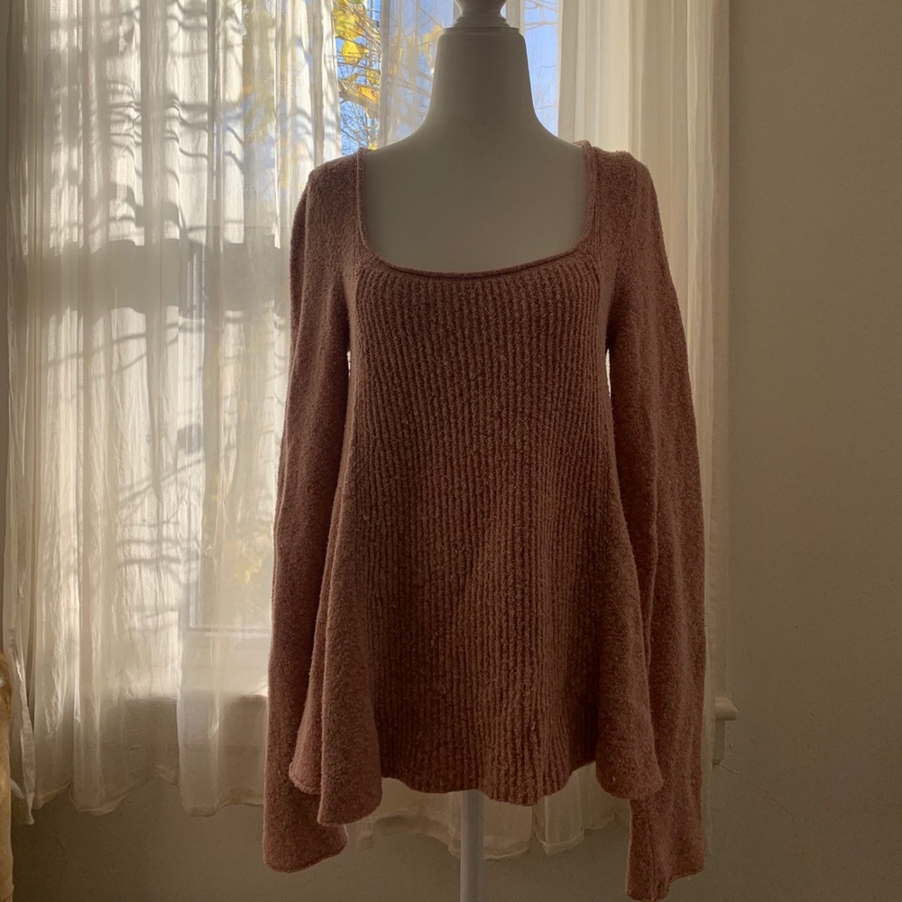 Free People Cotton Zipper Sweater
